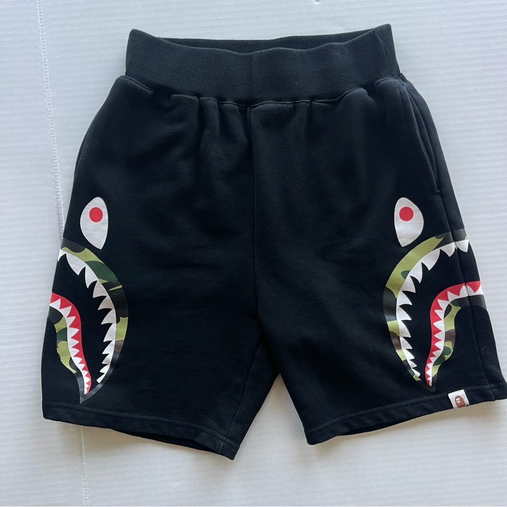 Bape shark sweat shorts Black color